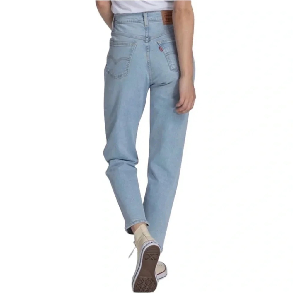 Levi’s Y2K Jewel Studded High Waisted Mom Jeans Light Wash Denim Size 24 - Picture 2 of 16